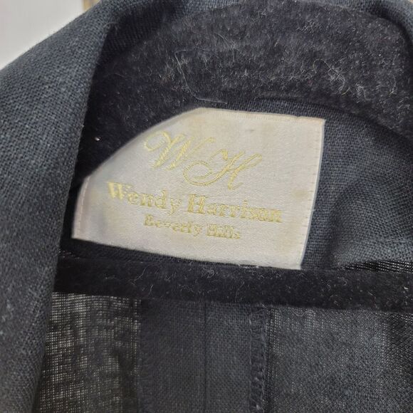 Wendy Harrison Beverly hills linen ruffle open front jacket - Picture 3 of 3